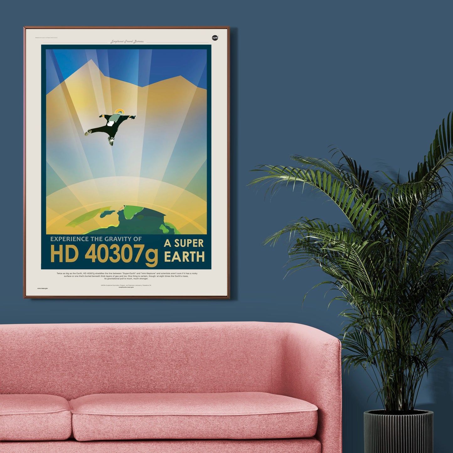 Super Earth Nasa Space Astronomy Poster Illustration Print Wall Hanging Decor