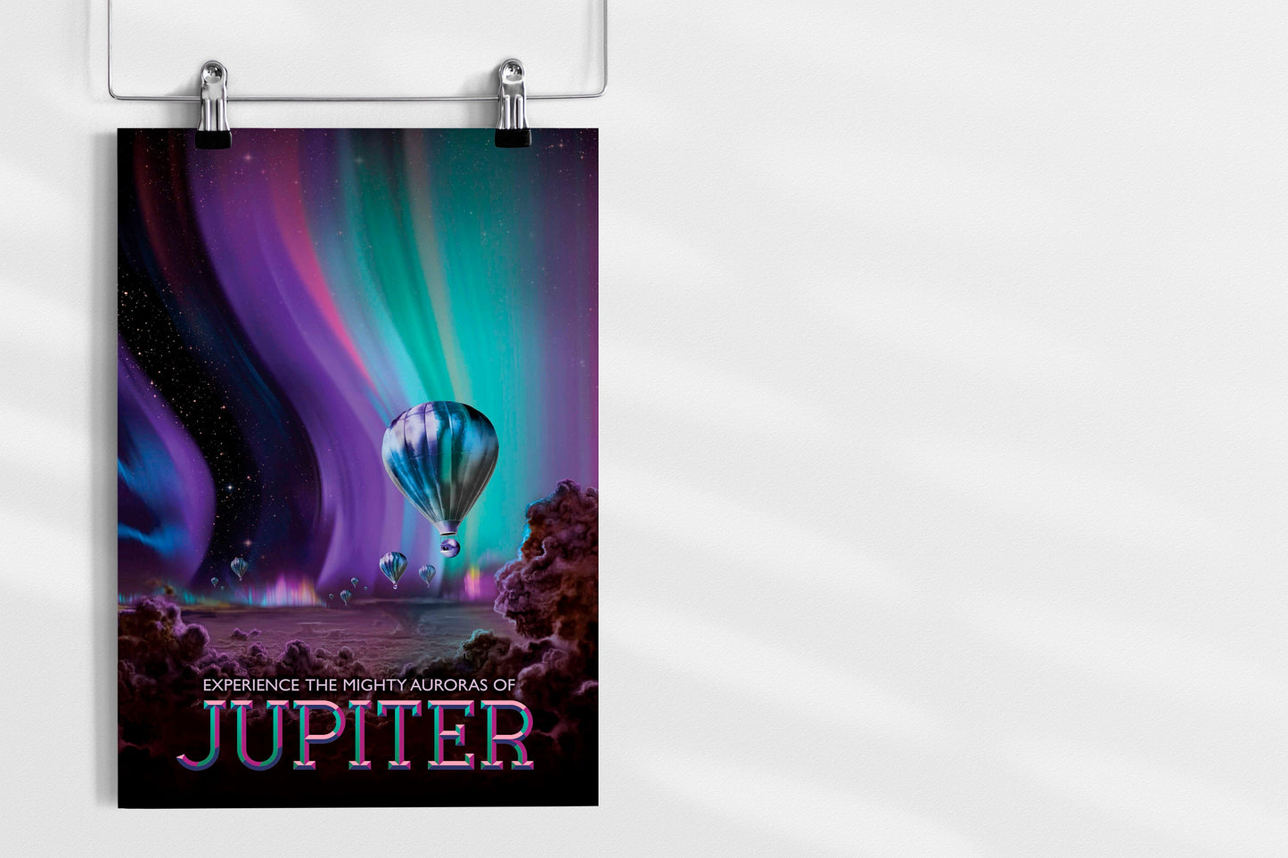 Jupiter NASA Space Astronomy Planets Poster Illustration Print Wall Hanging Decor