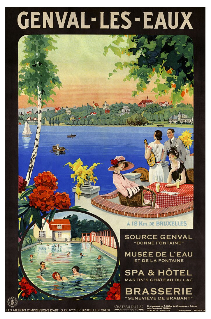 Belgium Travel Poster Print Wall Hanging Decor