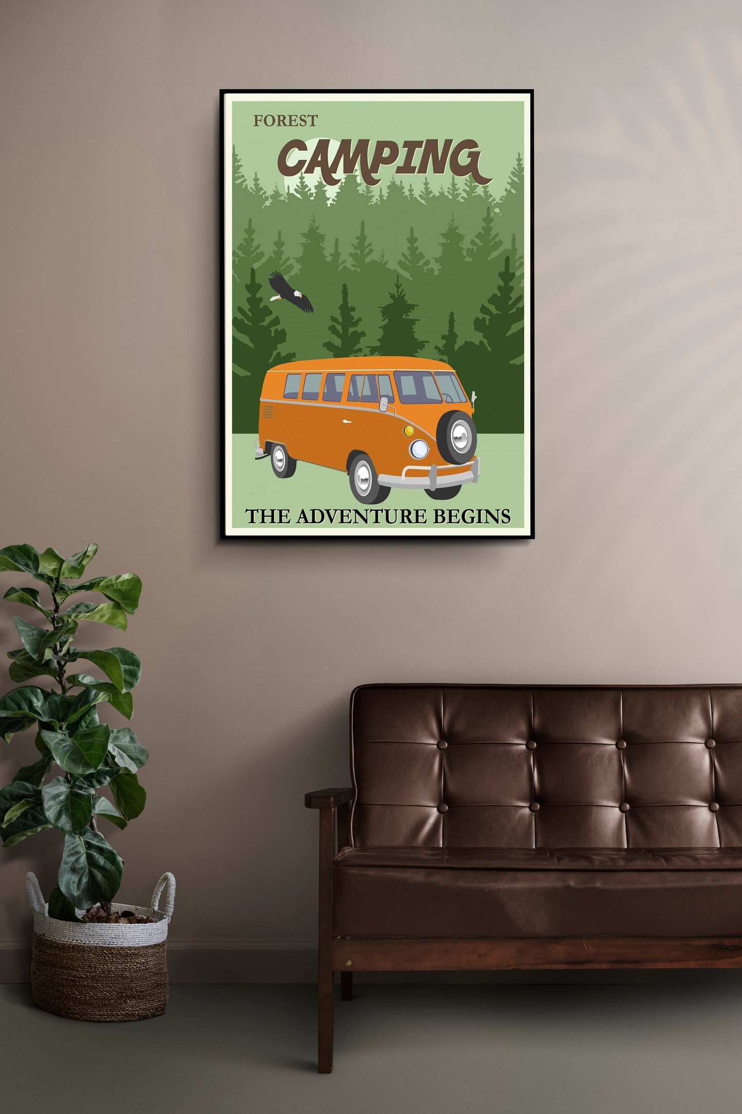 Camping Poster Print Wall Hanging Decor