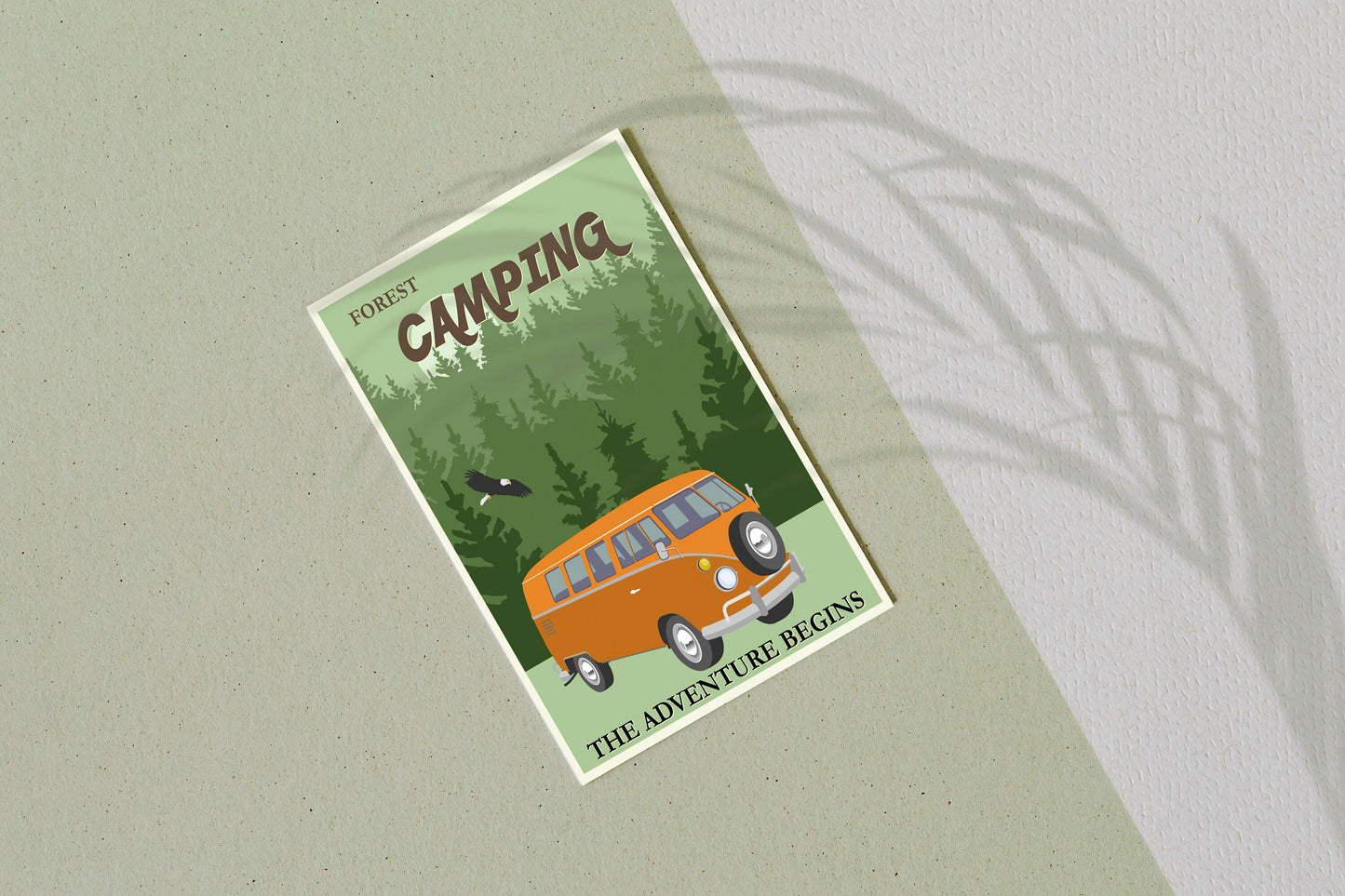 Camping Poster Print Wall Hanging Decor