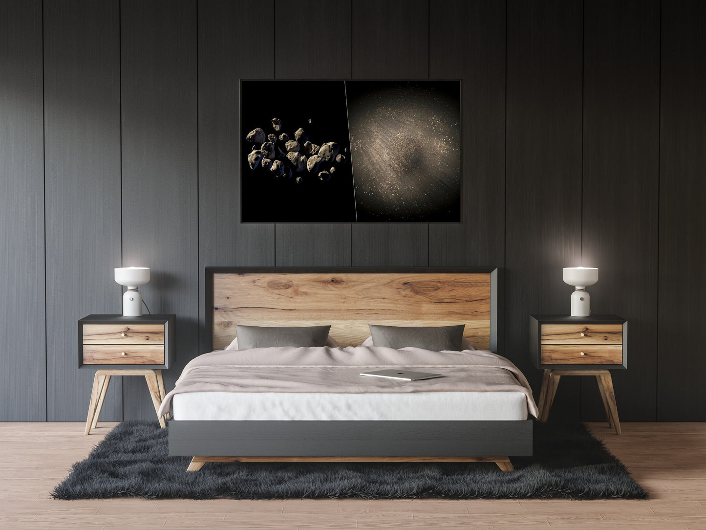 Asteroid Space Poster Print Wall Hanging Decor