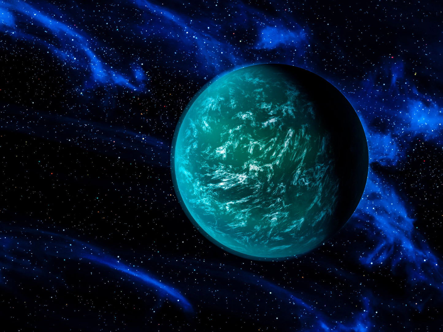 Planet Kepler-22b Space Poster Print Wall Hanging Decor