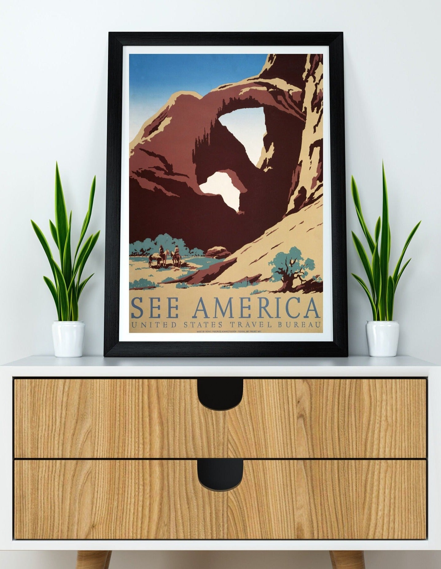 Vintage See America WPA Travel Poster Print Wall Hanging Decor