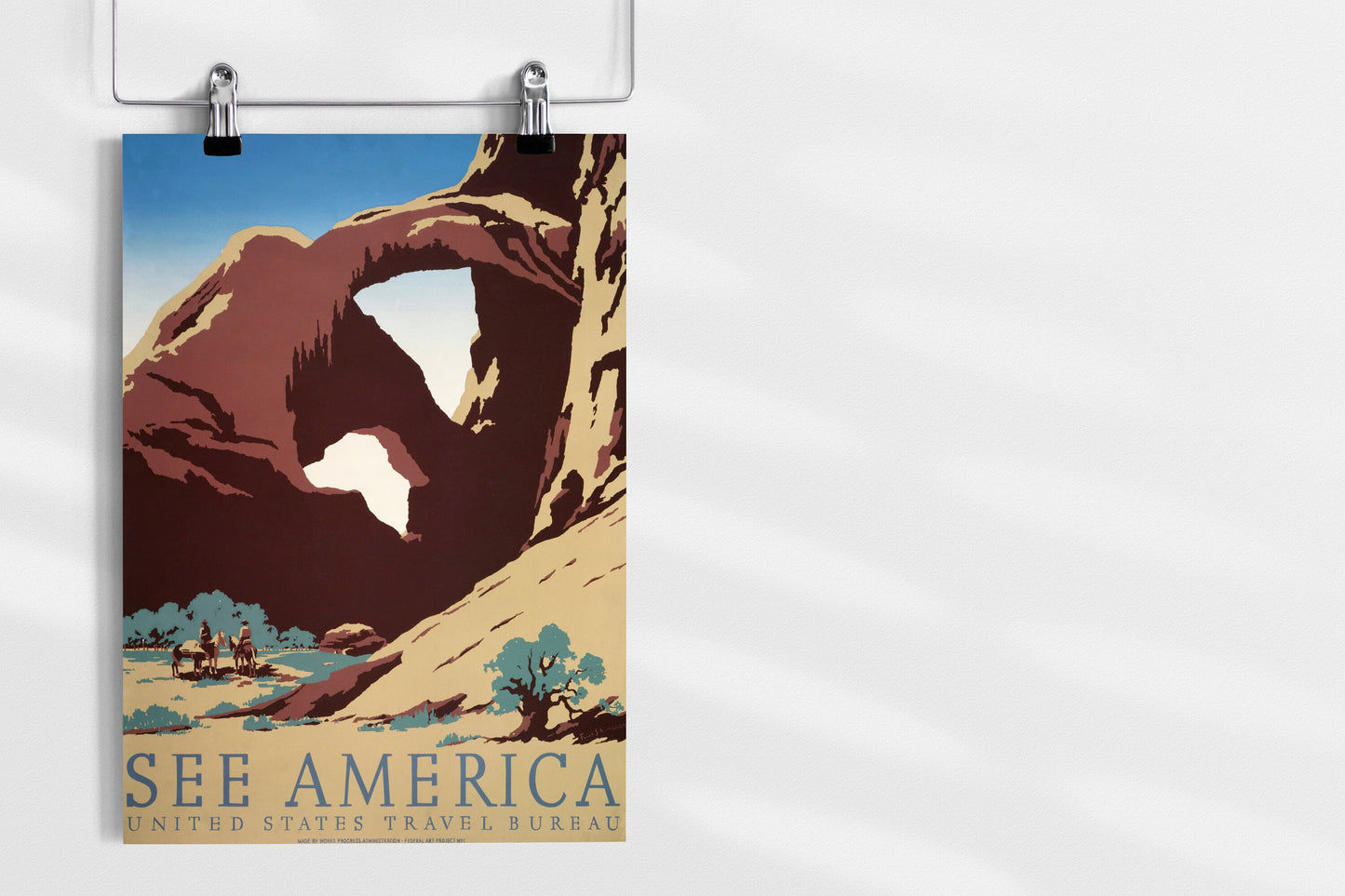 Vintage See America WPA Travel Poster Print Wall Hanging Decor