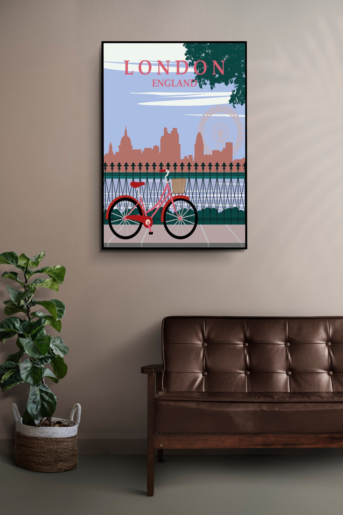 London Travel Poster Print Wall Hanging Decor