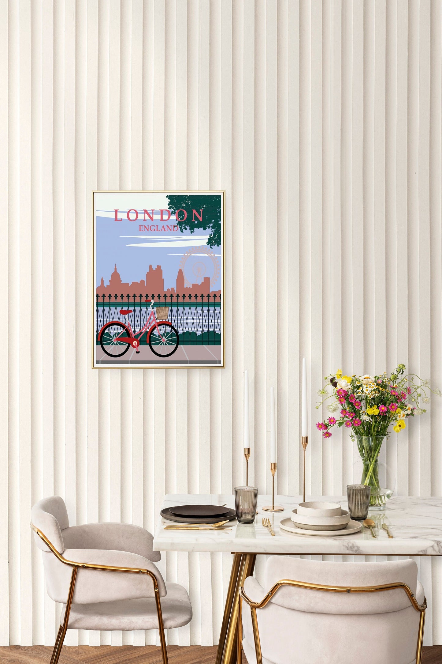 London Travel Poster Print Wall Hanging Decor