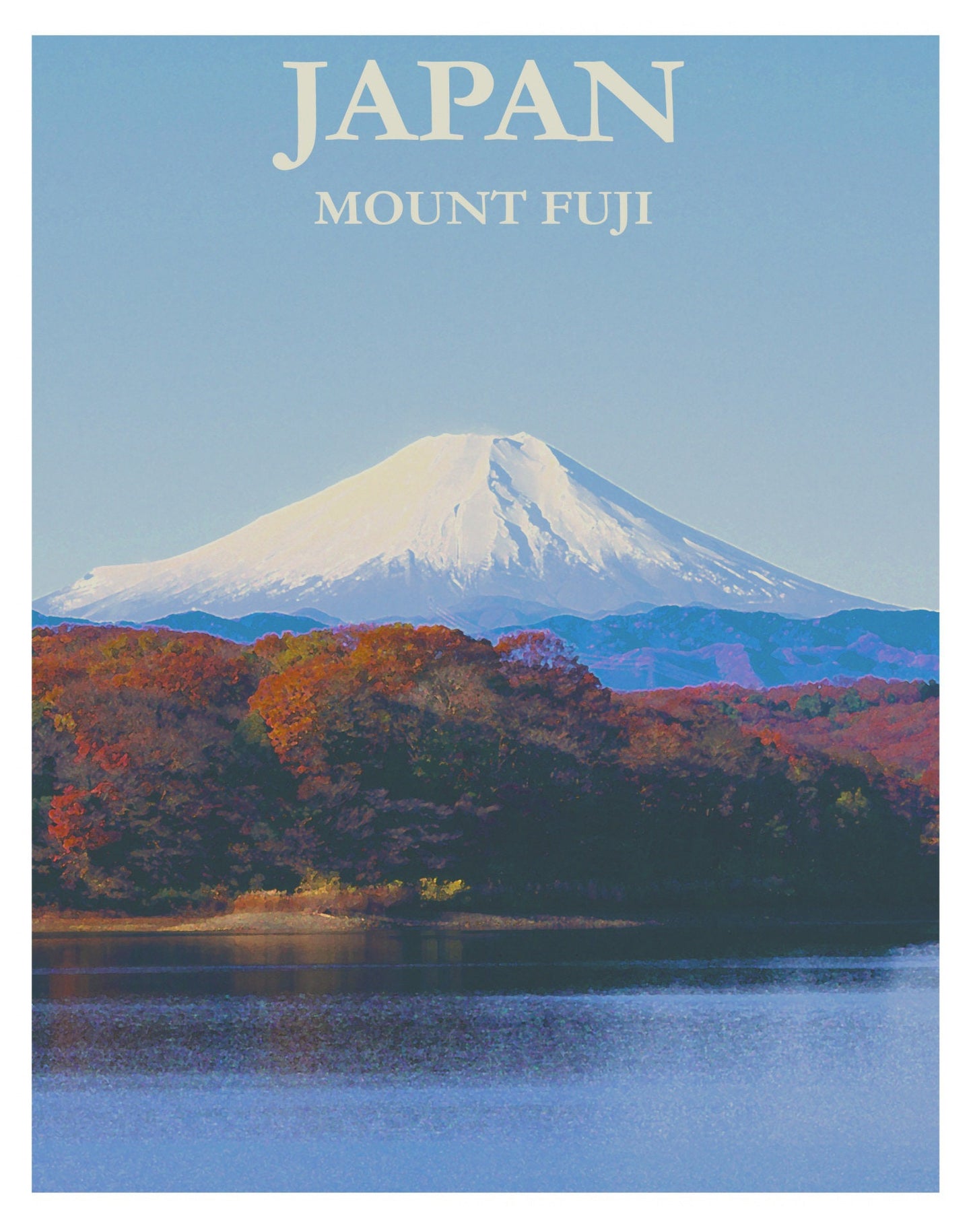 Mount Fuji Japan Poster Print Wall Hanging Decor