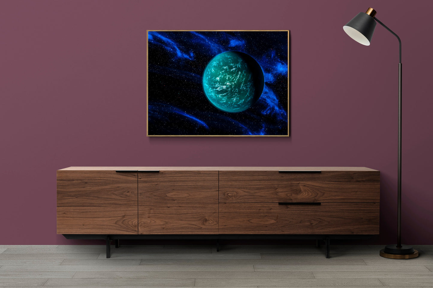 Planet Kepler-22b Space Poster Print Wall Hanging Decor