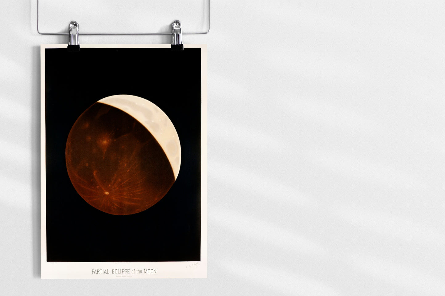 Partial Eclipse of the Moon Astronomy Poster Print Wall Hanging Decor