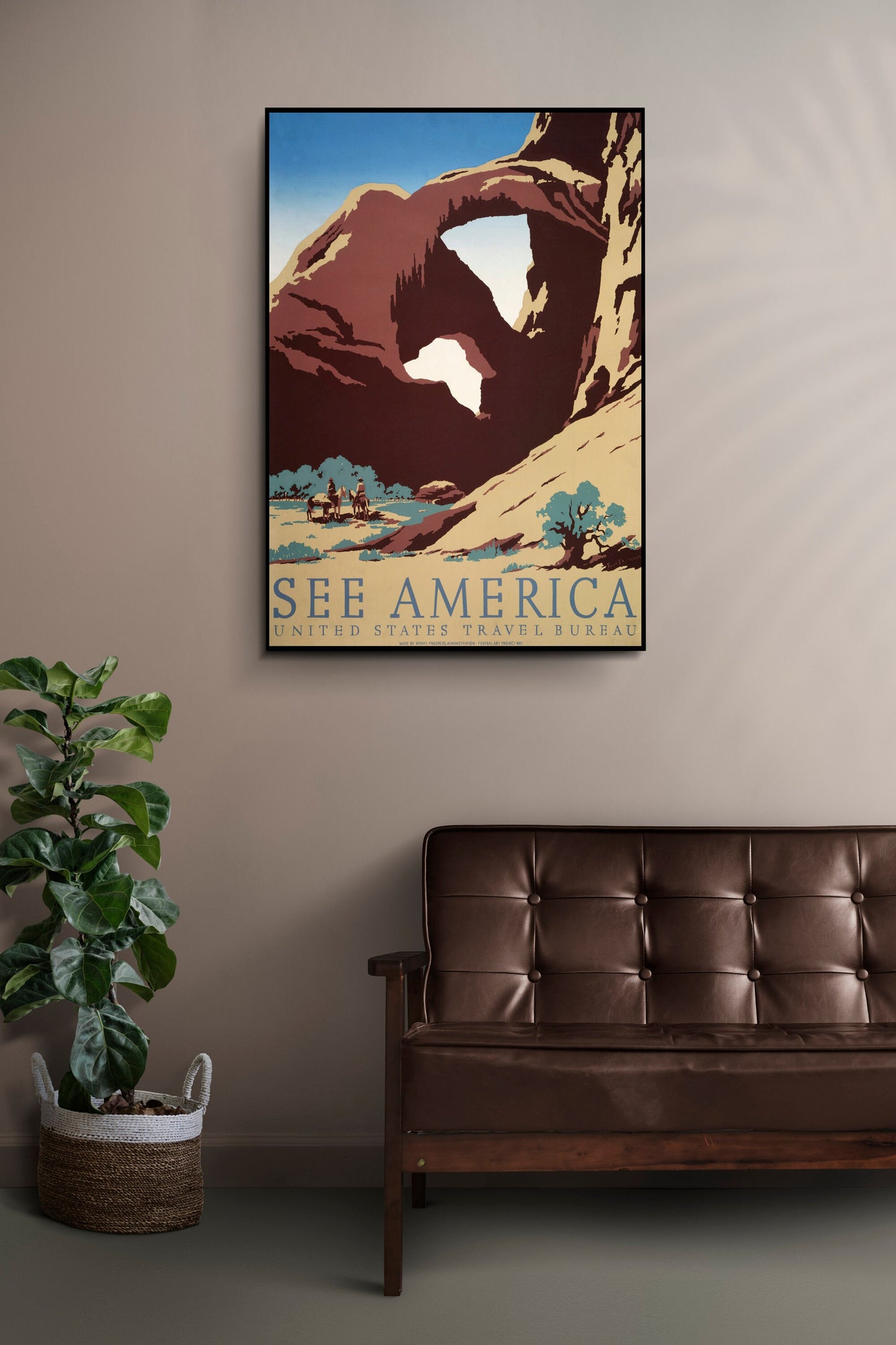 Vintage See America WPA Travel Poster Print Wall Hanging Decor