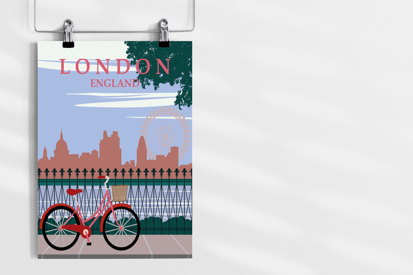 London Travel Poster Print Wall Hanging Decor