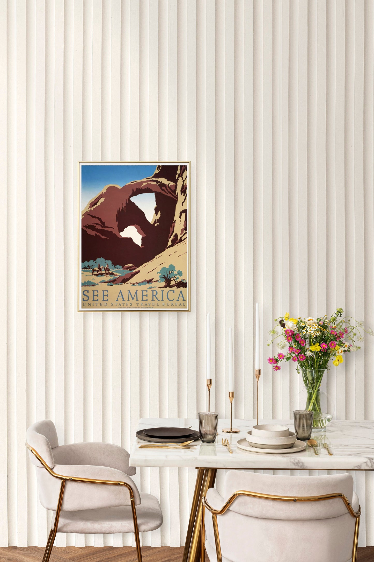 Vintage See America WPA Travel Poster Print Wall Hanging Decor