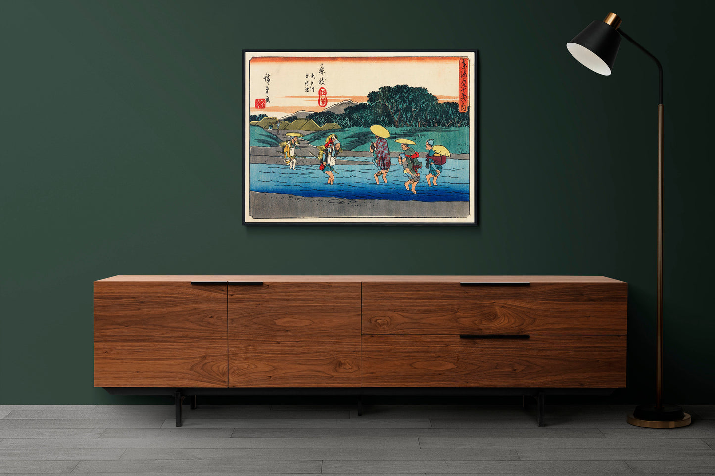 Fujieda by Ando Hiroshige Japanese Art Print Poster Wall Hanging Decor A4 A3 A2