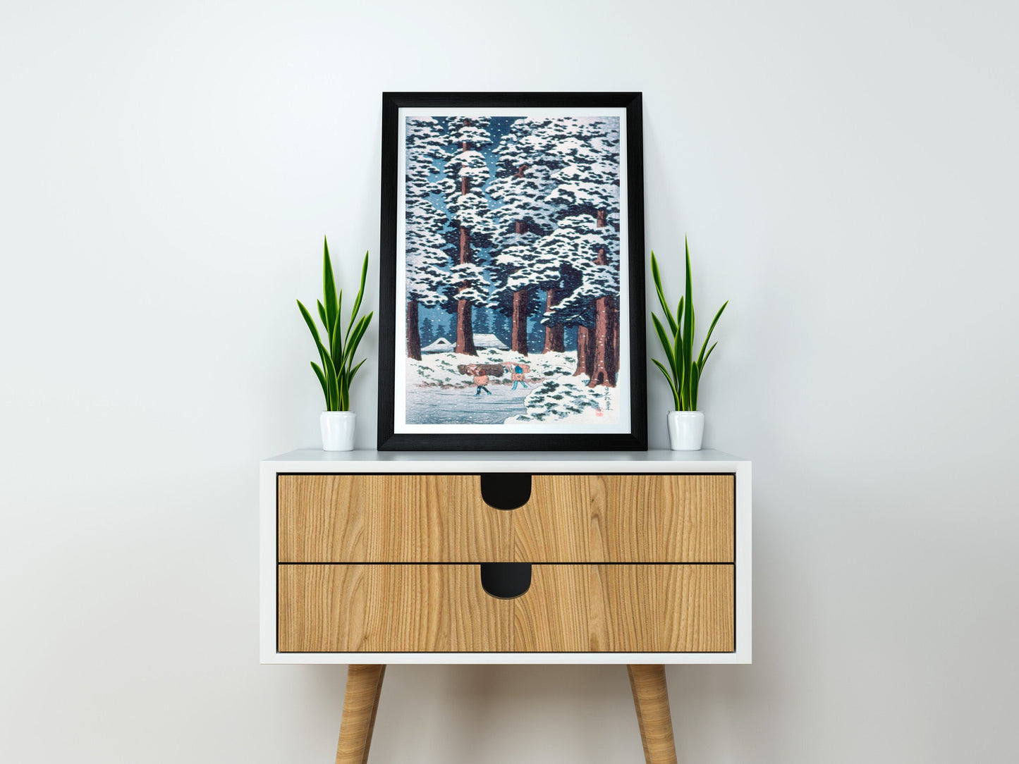 Cedar Tree-Lined Road at Nikkō by Hiroaki Takahashi Japanese Art Print Poster Wall Hanging Decor A4 A3 A2