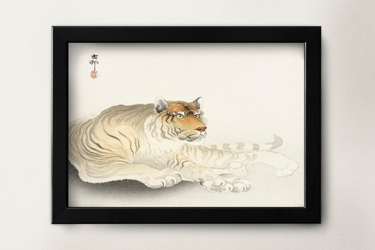 Tiger by Ohara Koson Japanese Art Print Poster Wall Hanging Decor A4 A3 A2