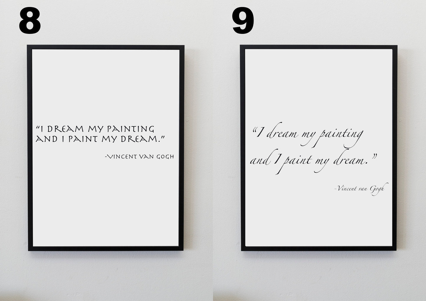 Inspirational Motivational Manifestation Quote by Vincent van Gogh Print with different font options