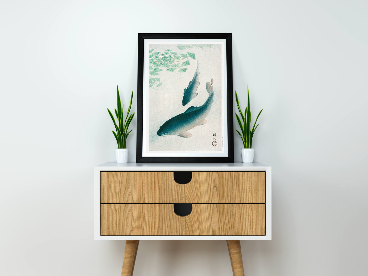 Carp or Koi by Ohara Koson Japanese Art Print Poster Wall Hanging Decor A4 A3 A2
