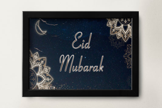 Islamic Art Eid Mubarak Poster Print Wall Hanging Decor A4 A3 A2
