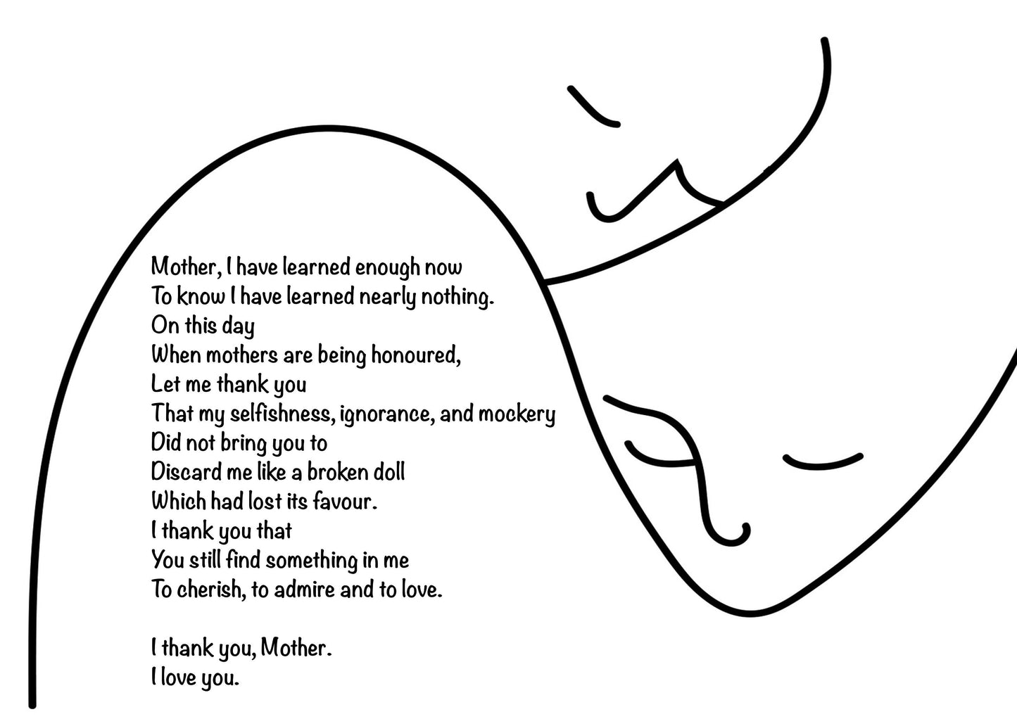 Mothers Day Gift, Poem for Mum, Gift for Mum, Gift from Children, Present for mum, Mum Birthday Gift, Print Poster A4 A3 A2 custom fonts