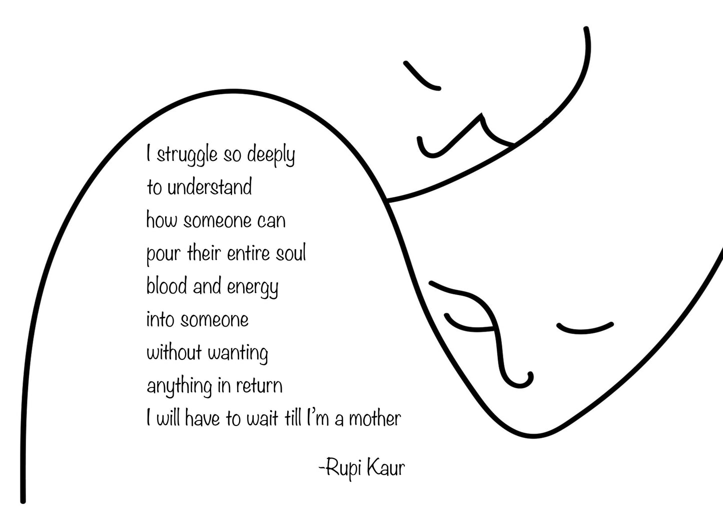 Rupi Kaur Poem, Mothers Day Gift, Poem for Mum, Gift for Mum, Gift from Children, Mum Birthday Gift, Unique Print Poster A4 A3 custom fonts