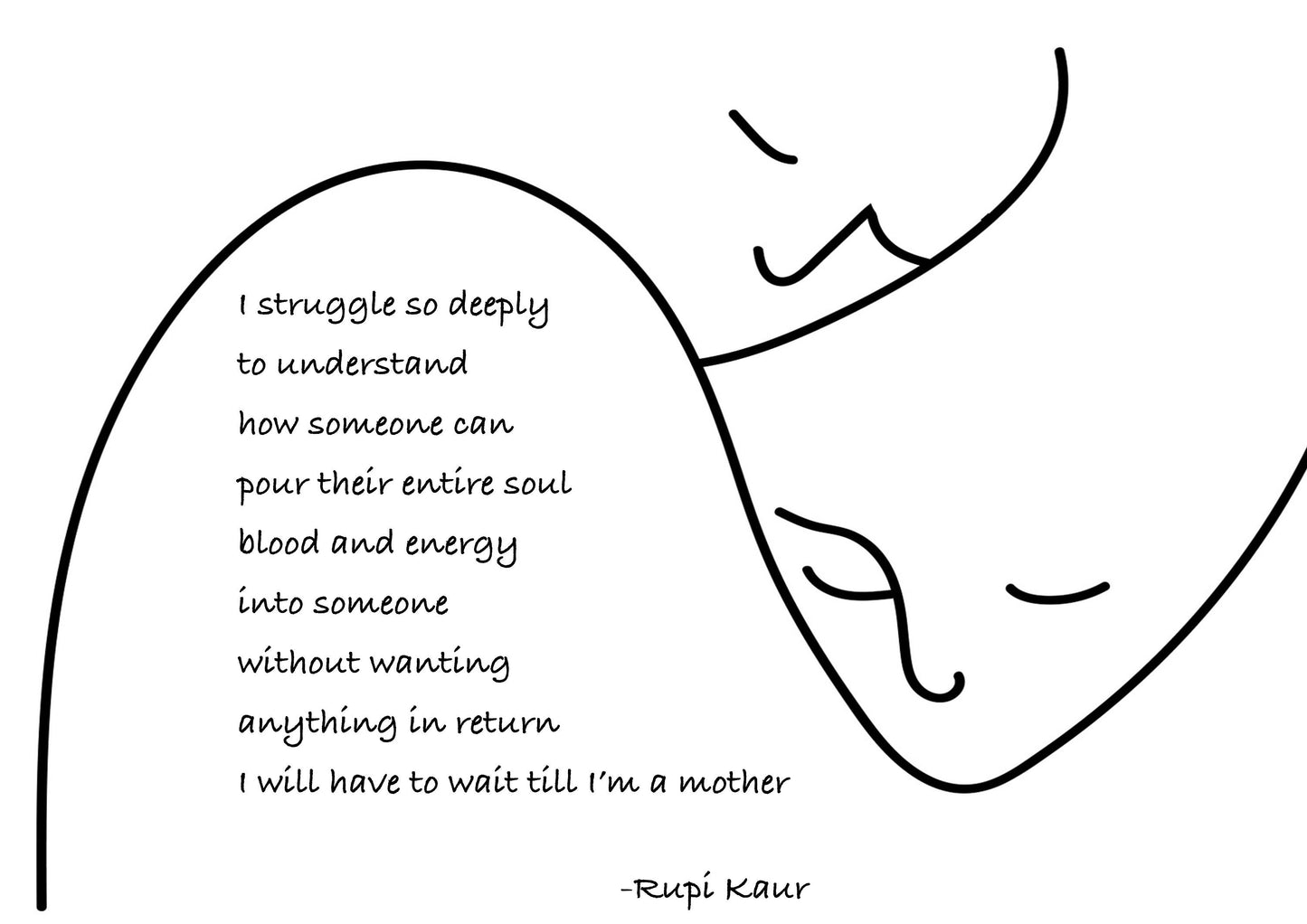 Rupi Kaur Poem, Mothers Day Gift, Poem for Mum, Gift for Mum, Gift from Children, Mum Birthday Gift, Unique Print Poster A4 A3 custom fonts