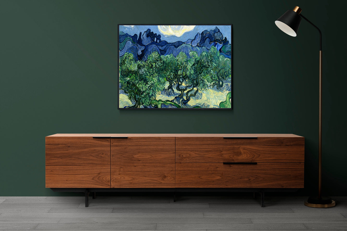 The Olive Trees by Vincent Van Gogh Poster Illustration Print Wall Hanging Decor A4 A3 A2