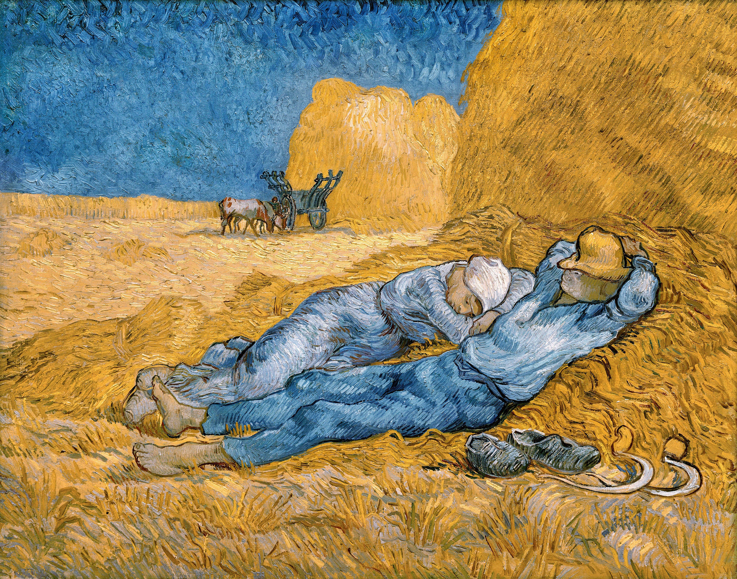 The Siesta by Vincent van Gogh Poster Illustration Print Wall Hanging Decor A4 A3 A2