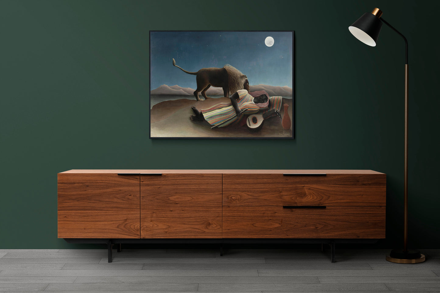 The Sleeping Gypsy by Henri Rousseau Poster Illustration Print Wall Hanging Decor A4 A3 A2