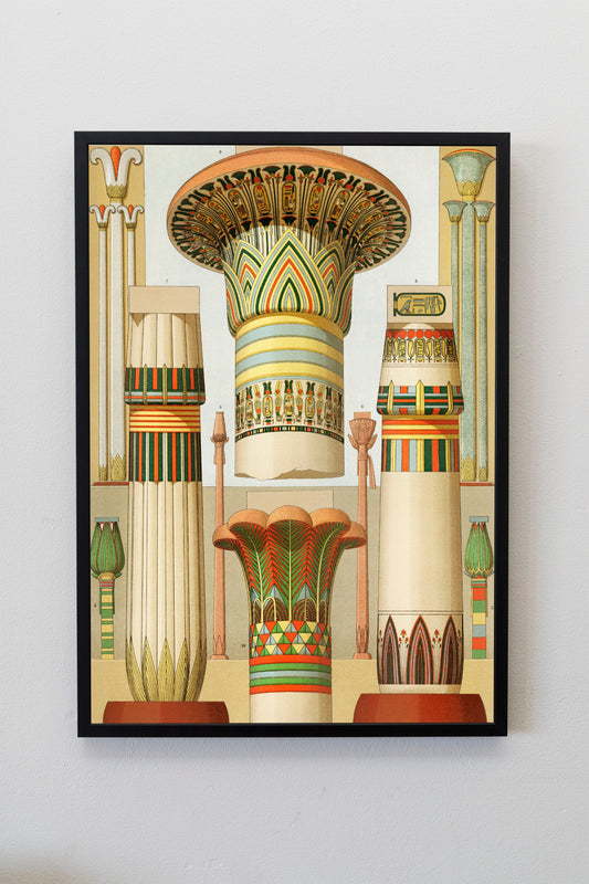 Egyptian pattern from L'ornement Polychrome by Albert Racinet Illustration  Poster Print Wall Hanging Decor A4 A3 A2