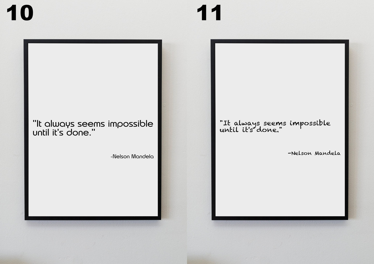 Inspirational Motivational Quote by Nelson Mandela Print with different font options