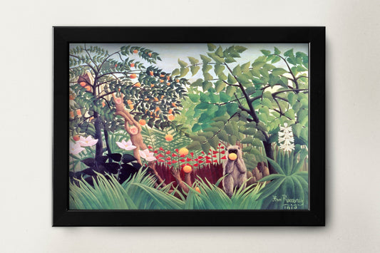 Exotic Landscape by Henri Rousseau Poster Illustration Print Wall Hanging Decor A4 A3 A2