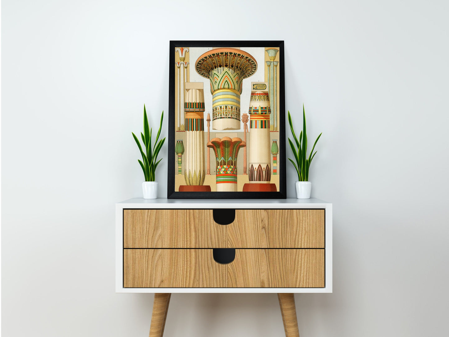 Egyptian pattern from L'ornement Polychrome by Albert Racinet Illustration Poster Print Wall Hanging Decor A4 A3 A2