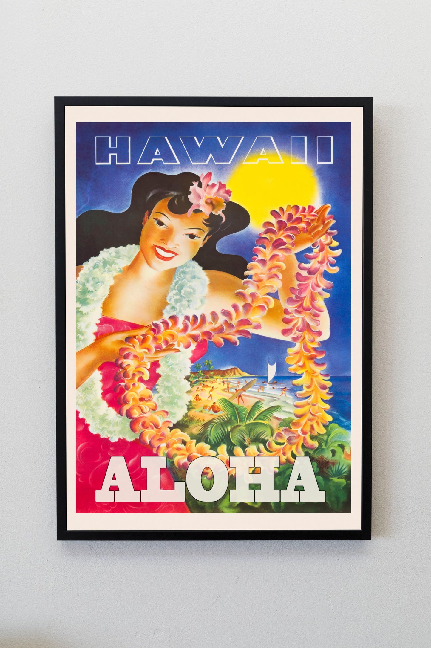 Retro Hawaii Travel Poster, Hawaii Travel Print, Hawaii Poster, Hawaii Print, Visit Hawaii Poster Print wall Hanging Decor A4 A3 A2