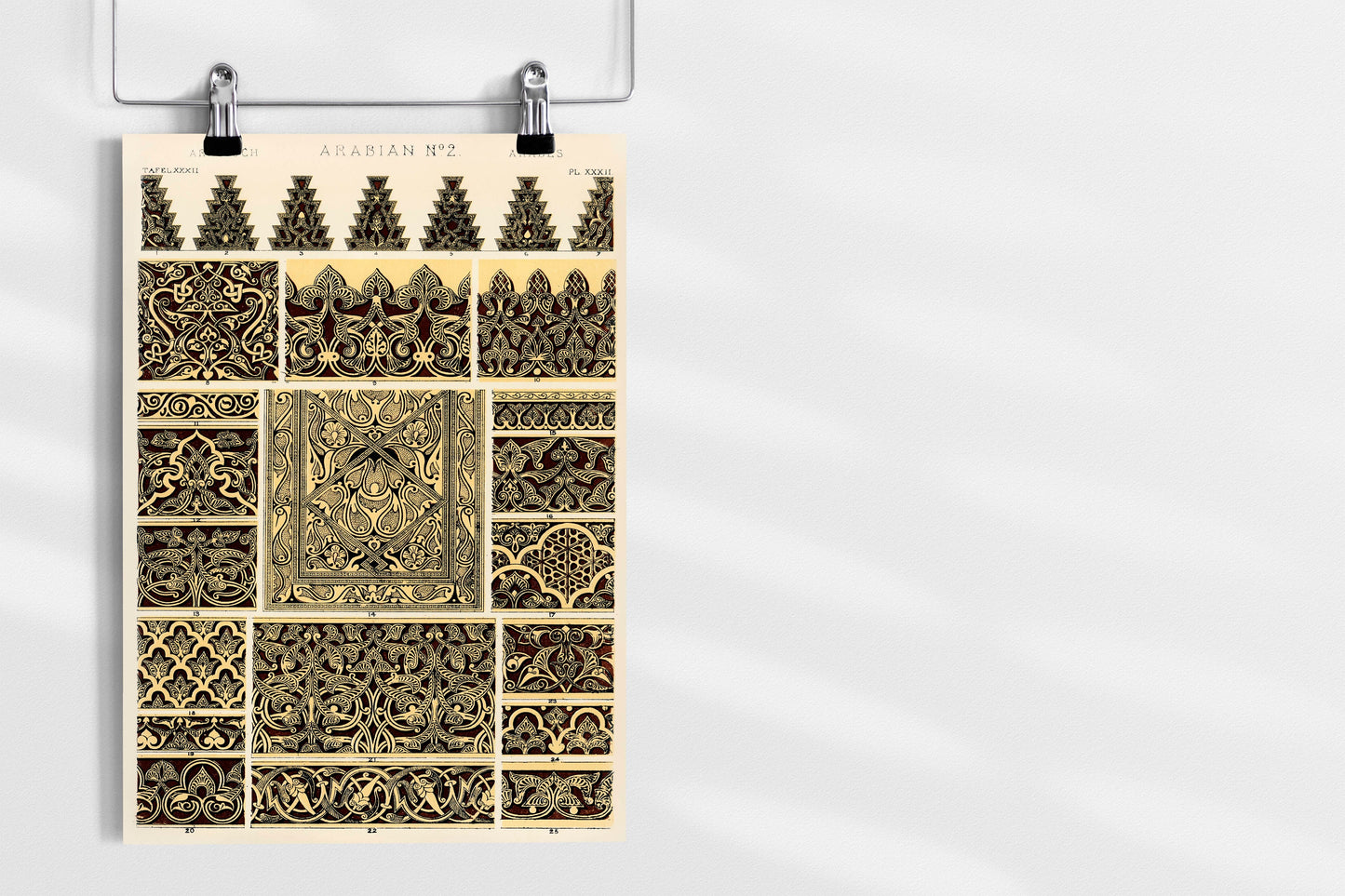 Arabian Style Abstract Patterns Illustration by Owen Jones Poster Print Wall Hanging Decor A4 A3 A2