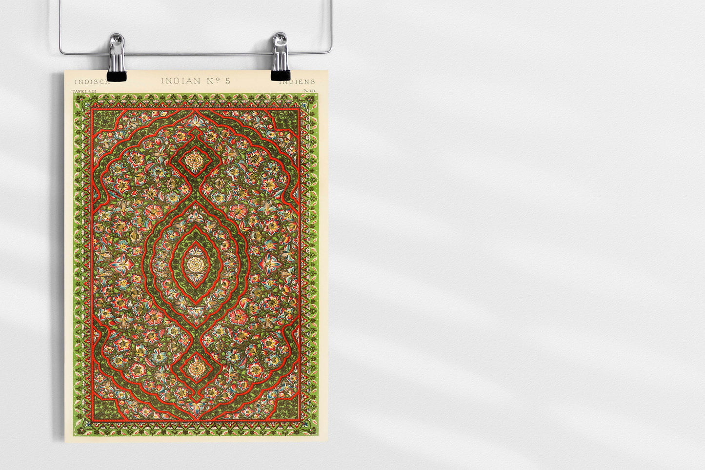 Indian Style Abstract Patterns Illustration by Owen Jones Poster Print Wall Hanging Decor A4 A3 A2