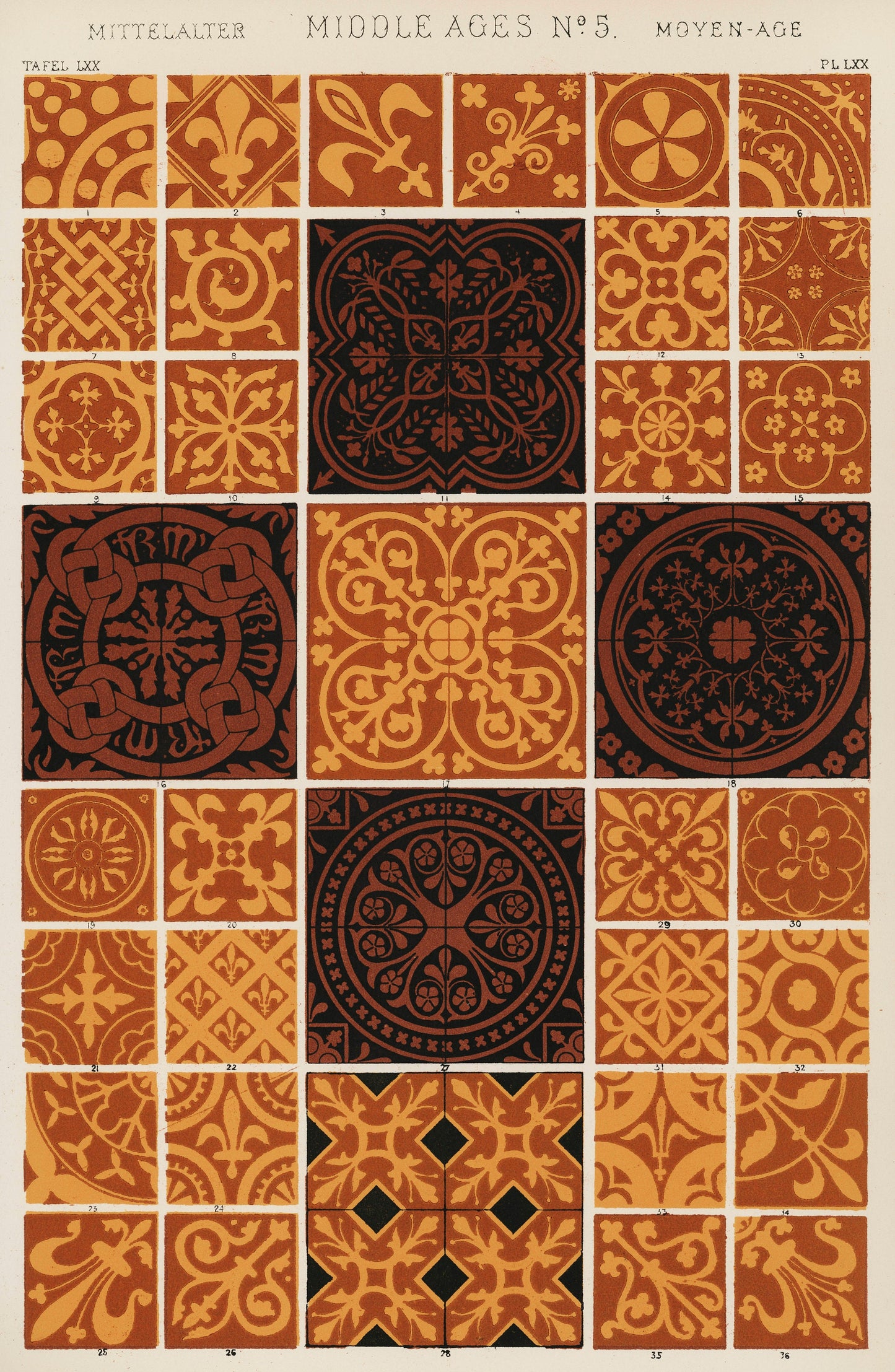 Abstract Pattern Art Illustration by Owen Jones Poster Print Wall Hanging Decor A4 A3 A2