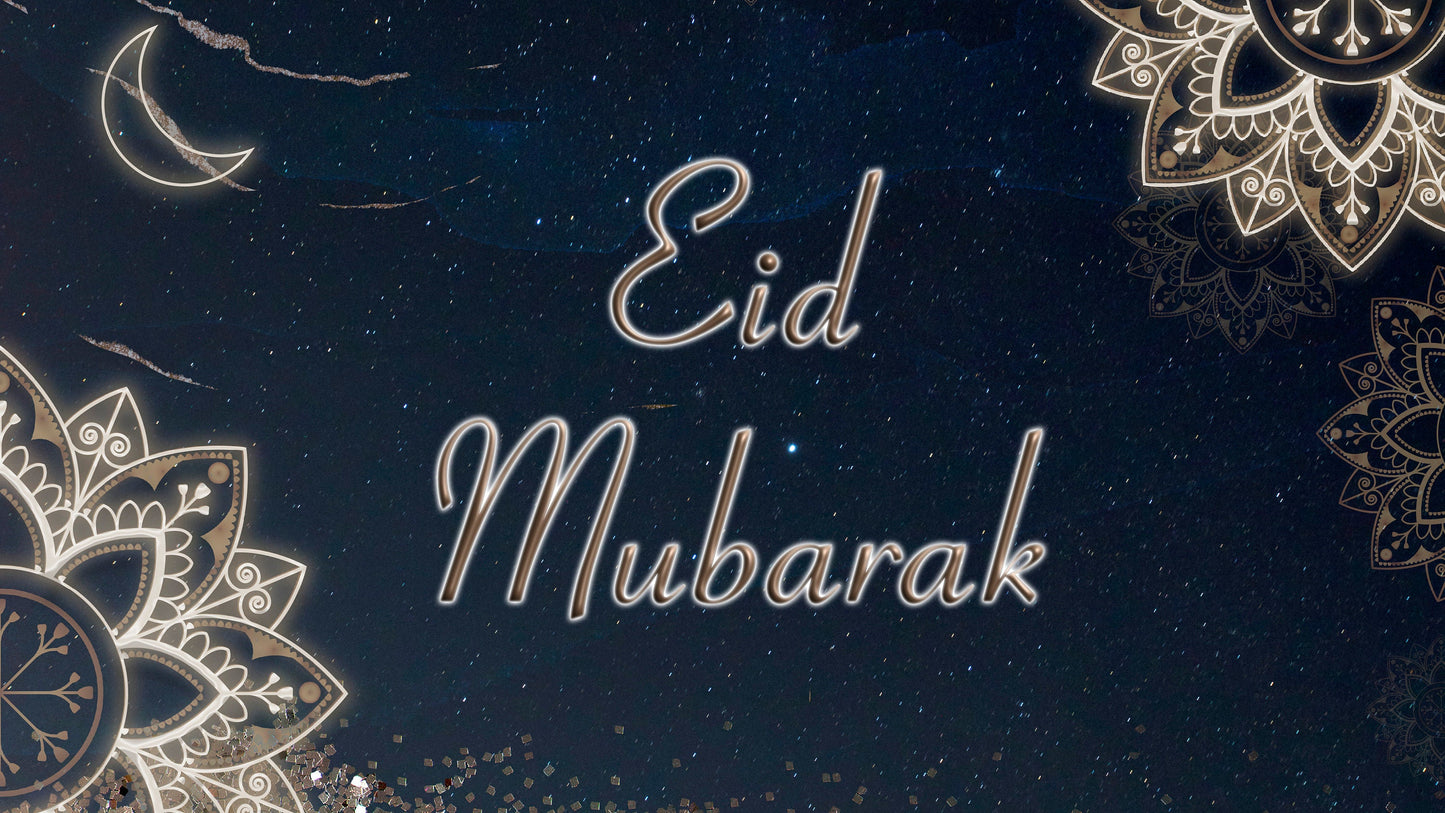 Islamic Art Eid Mubarak Poster Print Wall Hanging Decor A4 A3 A2