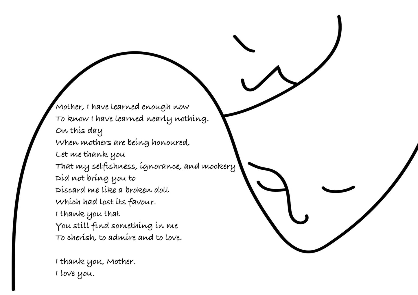 Mothers Day Gift, Poem for Mum, Gift for Mum, Gift from Children, Present for mum, Mum Birthday Gift, Print Poster A4 A3 A2 custom fonts