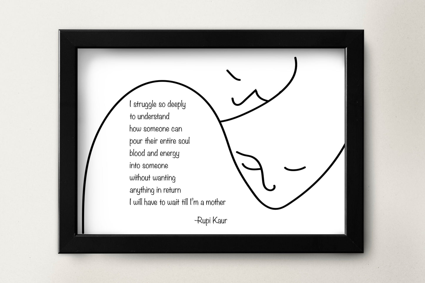 Rupi Kaur Poem, Mothers Day Gift, Poem for Mum, Gift for Mum, Gift from Children, Mum Birthday Gift, Unique Print Poster A4 A3 custom fonts