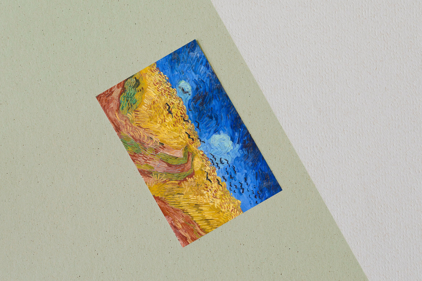 Wheatfield with Crows by Vincent van Gogh Poster Illustration Print Wall Hanging Decor A4 A3 A2