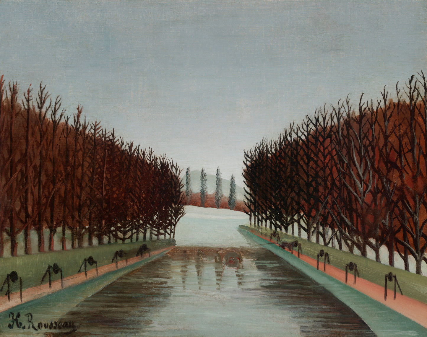 Le canal by Henri Rousseau Poster Illustration Print Wall Hanging Decor A4 A3 A2