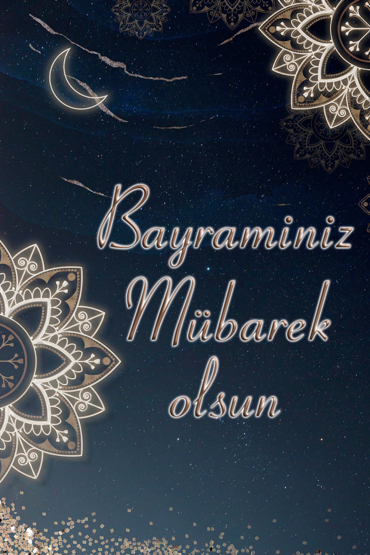 Bayraminiz Mübarek olsun, Eid Mubarak in Turkish, Islamic Decoration, Islam Print, Islam Poster Print Wall Hanging Decor A4 A3 A2