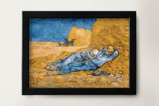 The Siesta by Vincent van Gogh Poster Illustration Print Wall Hanging Decor A4 A3 A2
