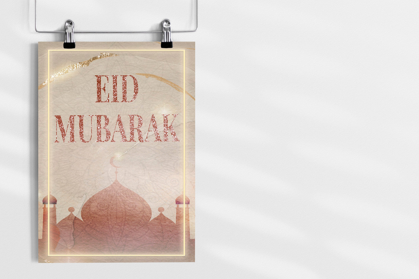 Islamic Art, Eid Mubarak , Islamic Decoration, Islam Print, Islam Poster, Arabic Art, Celebration Poster Print Wall Hanging Decor A4 A3 A2