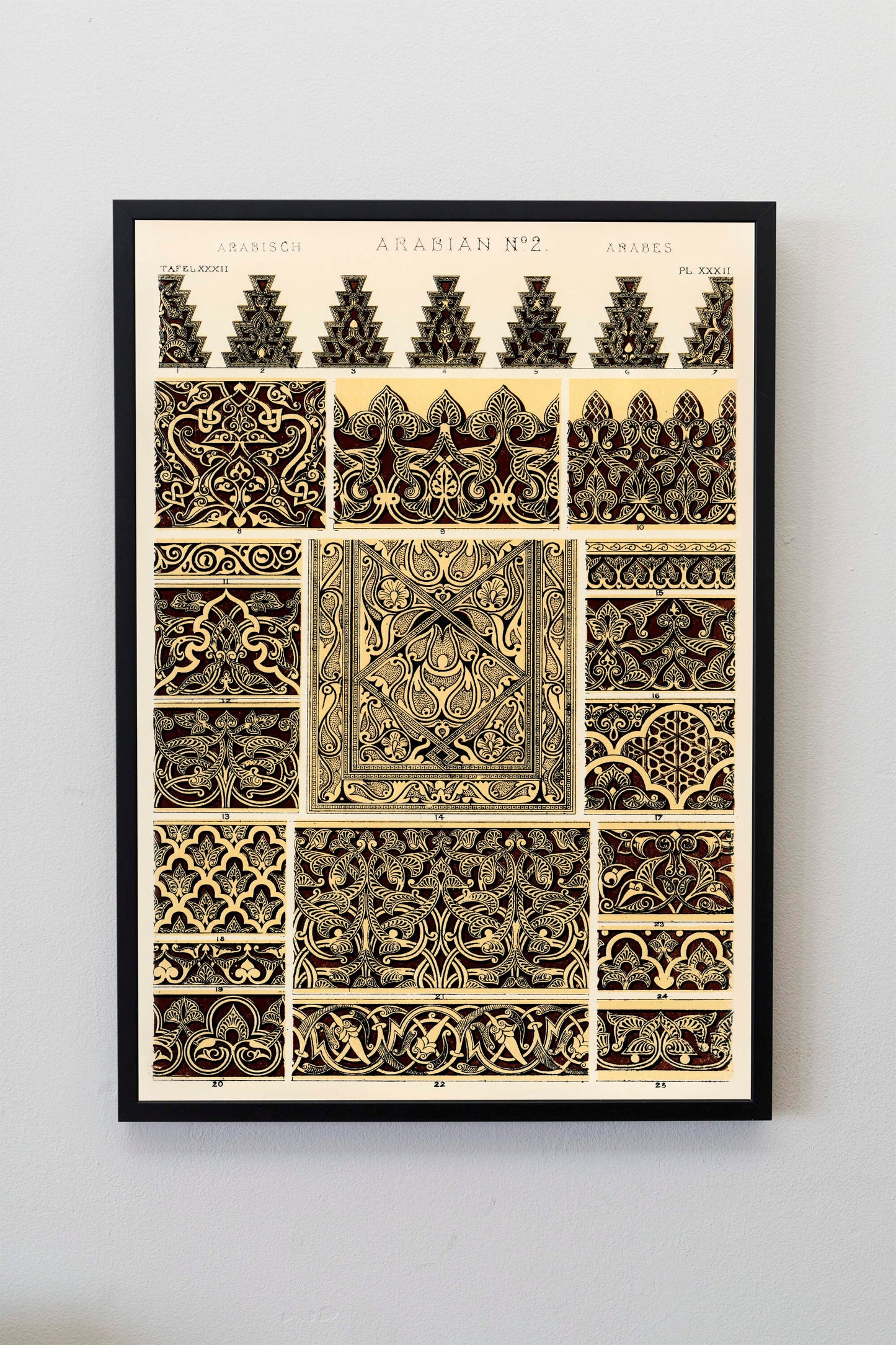 Arabian Style Abstract Patterns Illustration by Owen Jones Poster Print Wall Hanging Decor A4 A3 A2