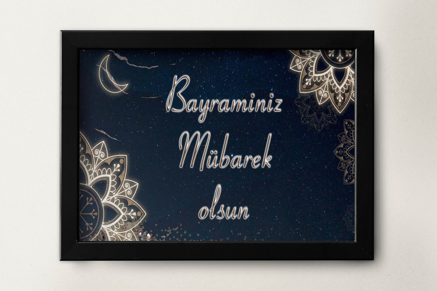 Bayraminiz Mübarek olsun, Eid Mubarak in Turkish, Islamic Decoration, Islam Print, Islam Poster Print Wall Hanging Decor A4 A3 A2