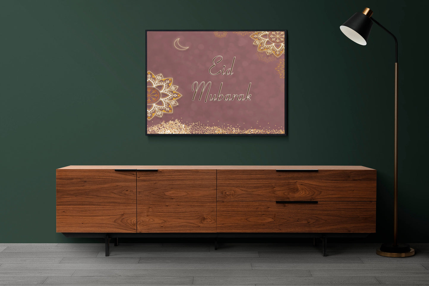 Rose Gold Islamic Art, Eid Mubarak , Islamic Decoration, Islam Print, Islam Poster, Arabic Art, Celebration Poster Print Wall Hanging Decor