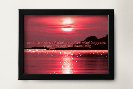 Inspirational Poster | Sunset quote Poster | Beautiful Sunset Poster | inspirational quote prints | Inspirational Quote Wall Art Print