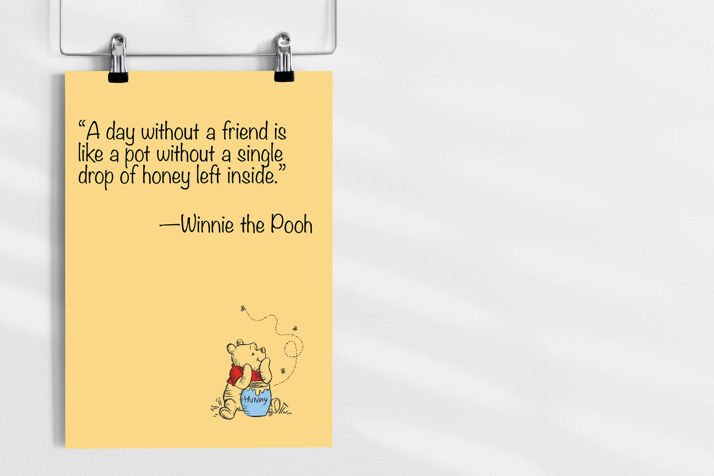 Winnie the Pooh quote print | Winnie the Pooh Poster | Winnie the Pooh friend quote | gifts for best friend | birthday gifts for friend